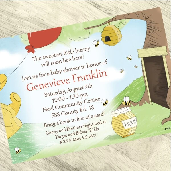 Little Honey Bee Party Invitation, 5x7-inch, Editable Digital Template 3 Little Honey Bee Party Invitation, 5x7-inch, Editable Digital Template