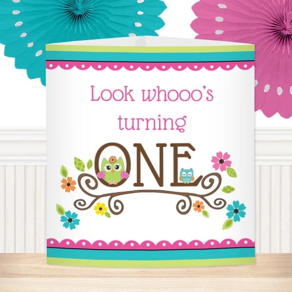 Little Owl 1st Birthday Centerpiece, 6-inch, Editable Digital Template 3 Little Owl 1st Birthday Centerpiece, 6-inch, Editable Digital Template