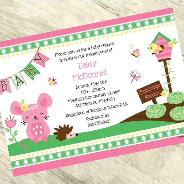 Little Garden Baby Shower Invitation, 5x7-inch, Editable Digital Template 3 Little Garden Baby Shower Invitation, 5x7-inch, Editable Digital Template