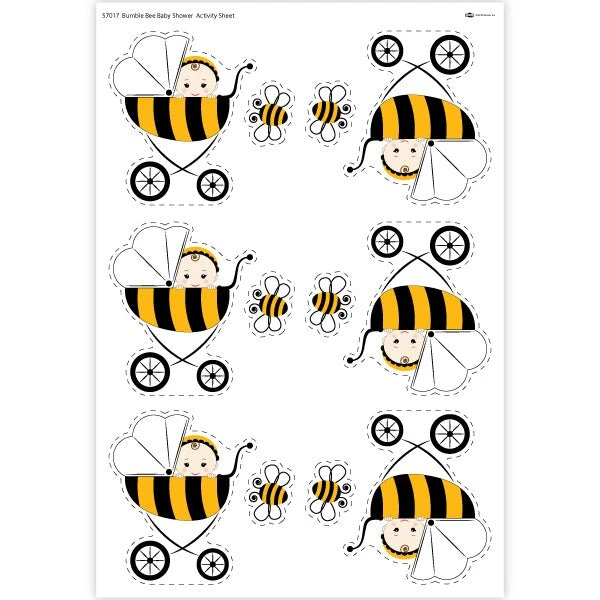 Bumble Bee Baby Shower Decoration-Activity, Editable Digital Template 3 Bumble Bee Baby Shower Decoration-Activity, Editable Digital Template